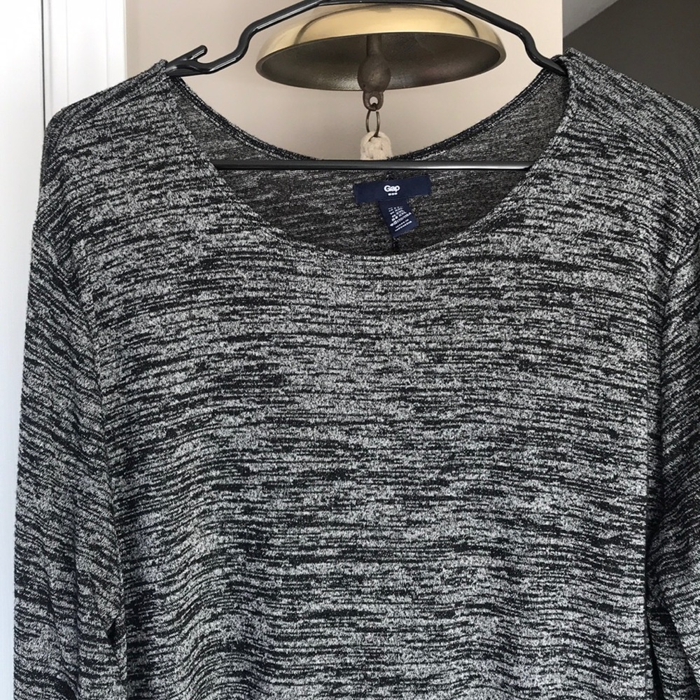 Gap heather black and gray long sleeve dress